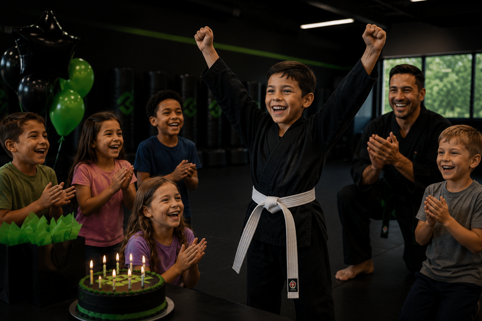 Karate birthday party at Karate America Ponte Vedra
